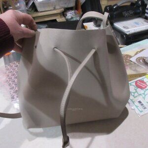 Lancaster Bucket Bag with pouch new saffriano leather taupe